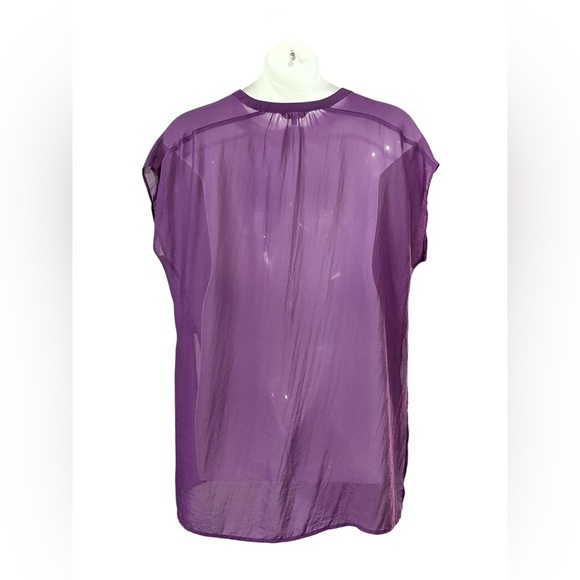 George, Purple Chiffon Tunic/Swimsuit Cover-Up, Size XL ☀️ - Picture 6 of 8
